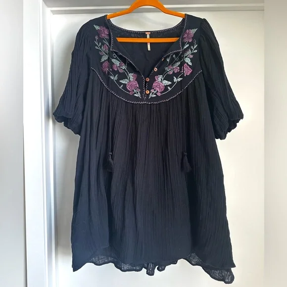 sachin and babi light blue dress Free People Rosa Linda Embroidered Mini Dress